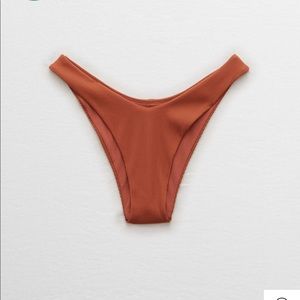 AerieRibbed Super High Cut Cheekiest Bikini Bottom